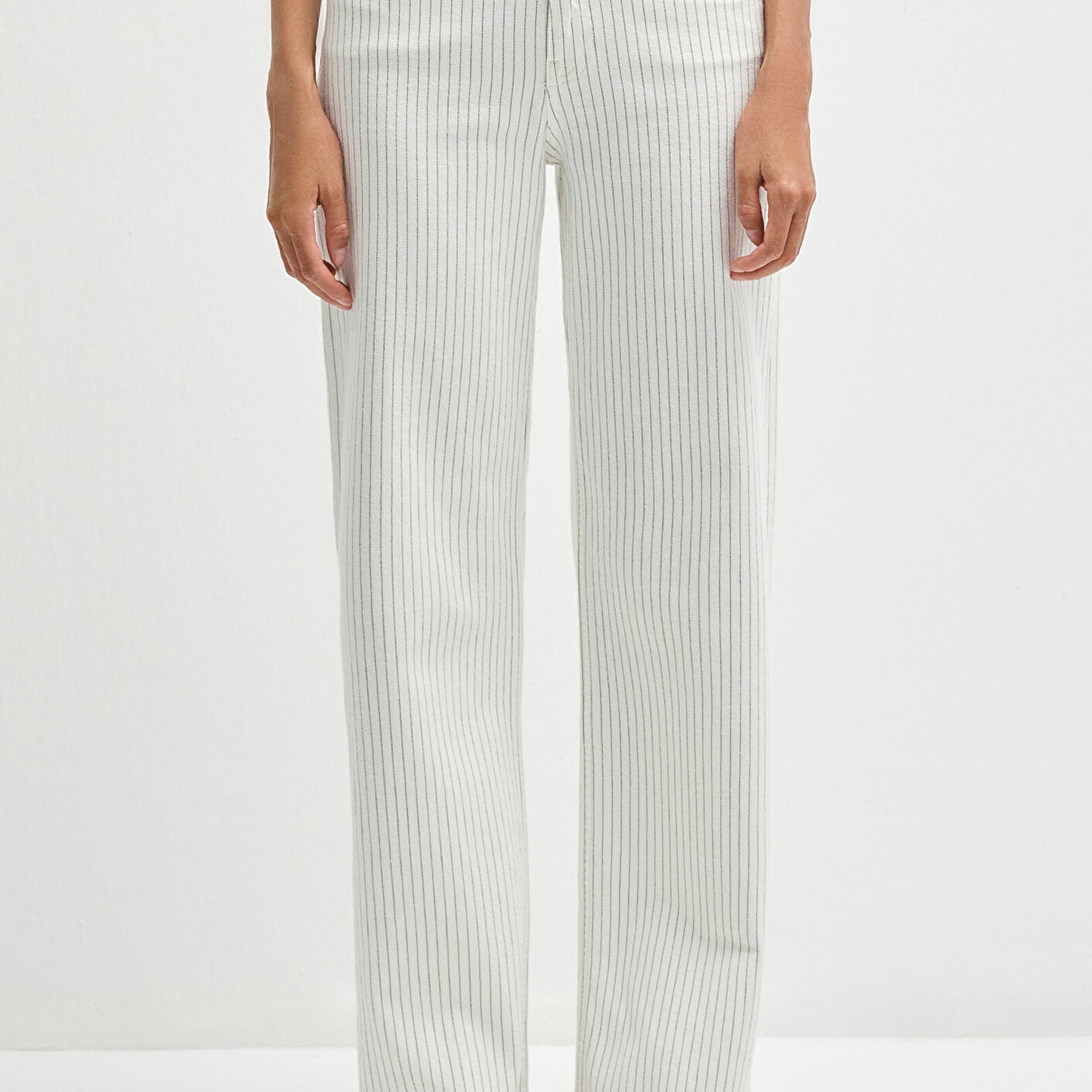 Mavi Malibu Akdeniz Çizgili Kırık Beyaz Jean Pantolon 1010152-89688