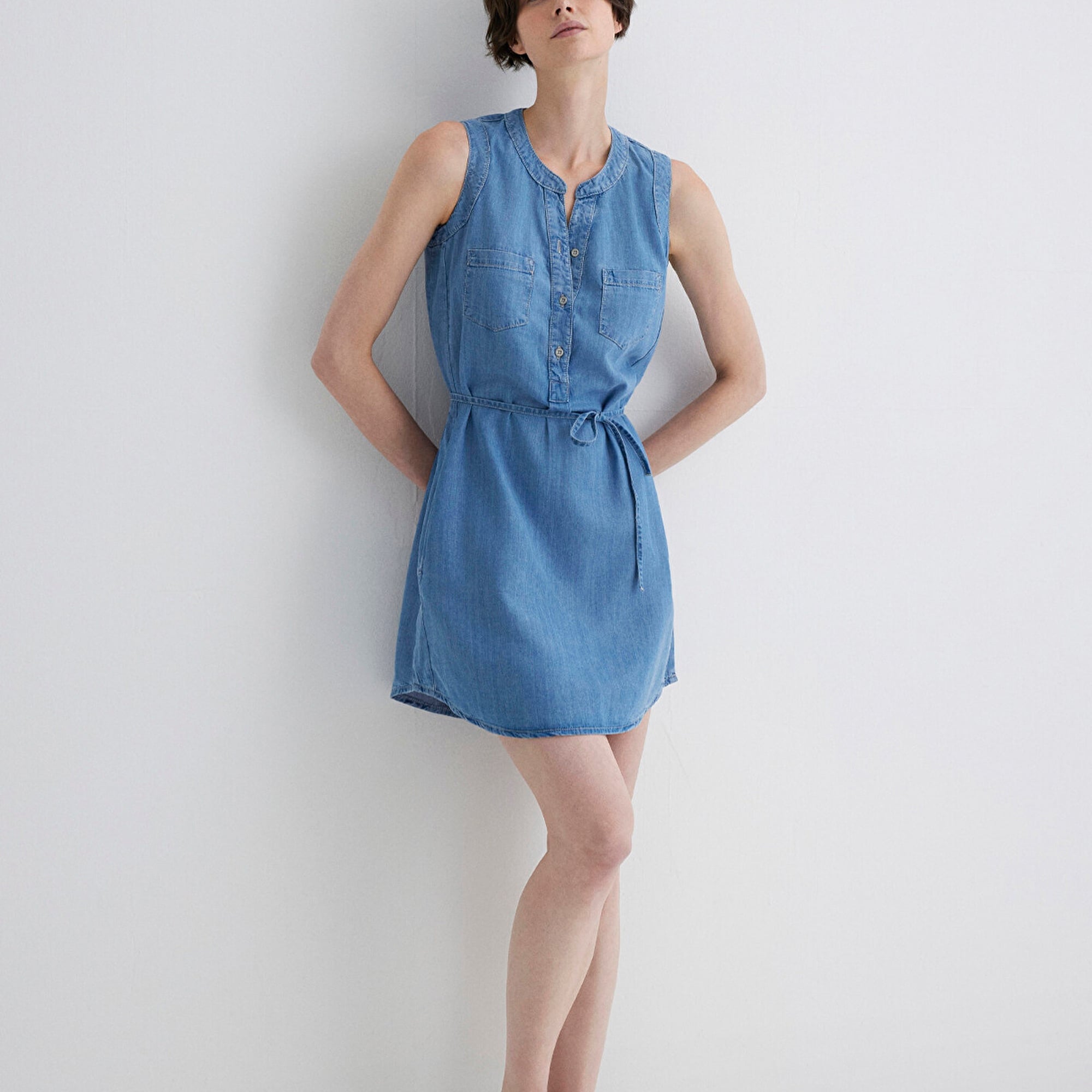 Mavi Suzy Gold Klasik Açık Mavi Jean Elbise 130317-89756