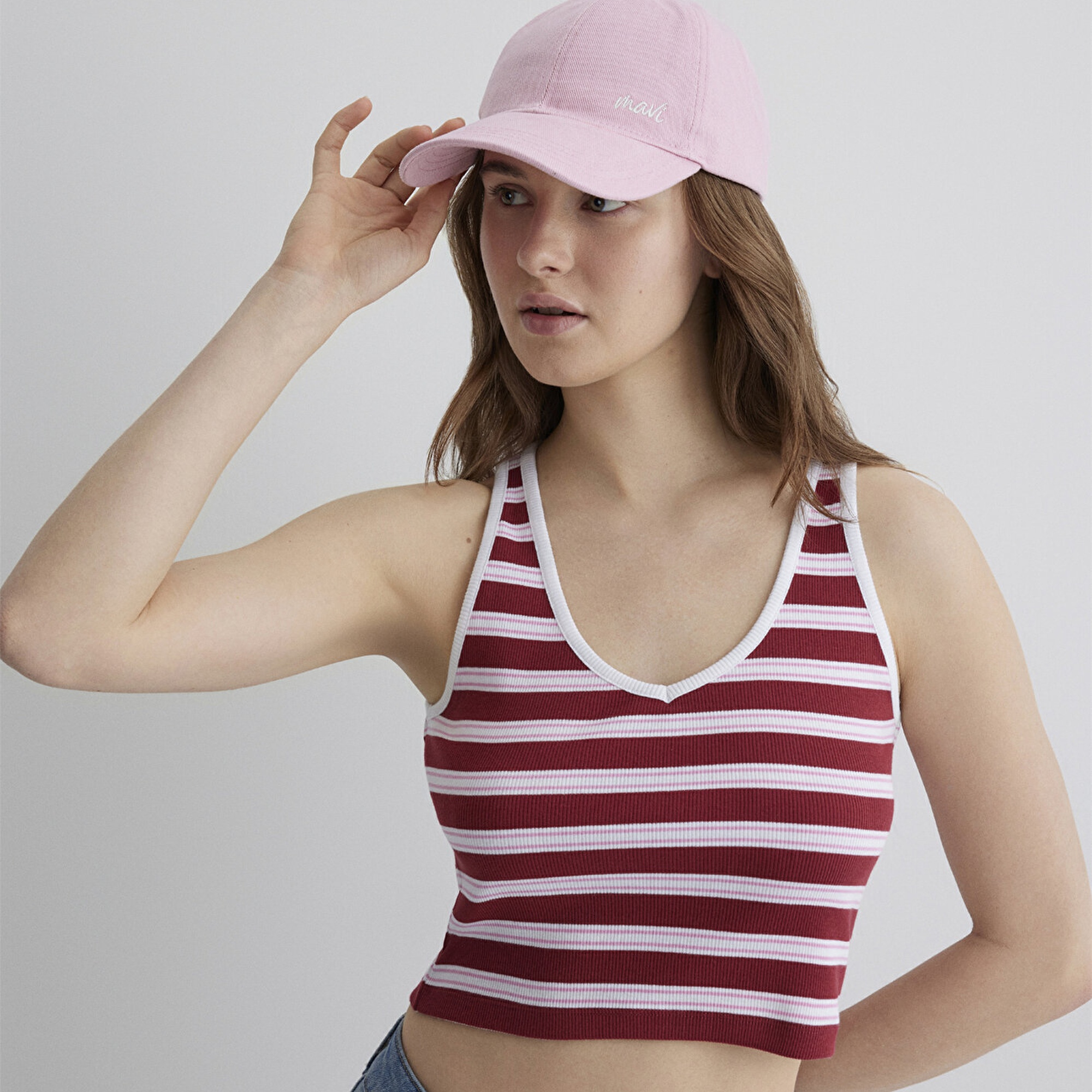 Mavi Mavi Logo Detaylı Pembe Şapka 1913306-83868