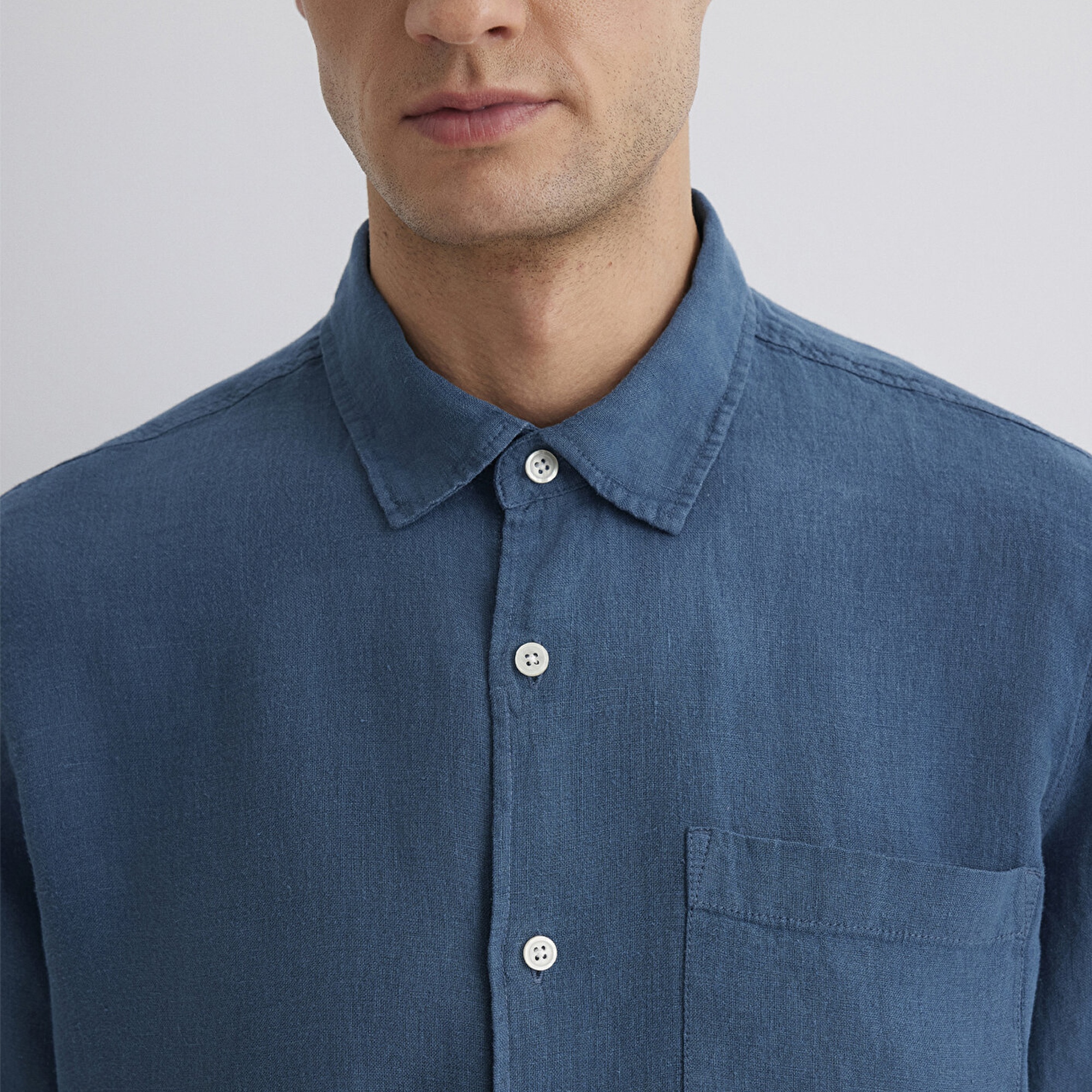 Mavi Mavi Keten Gömlek Regular Fit / Normal Kesim 0211472-89798