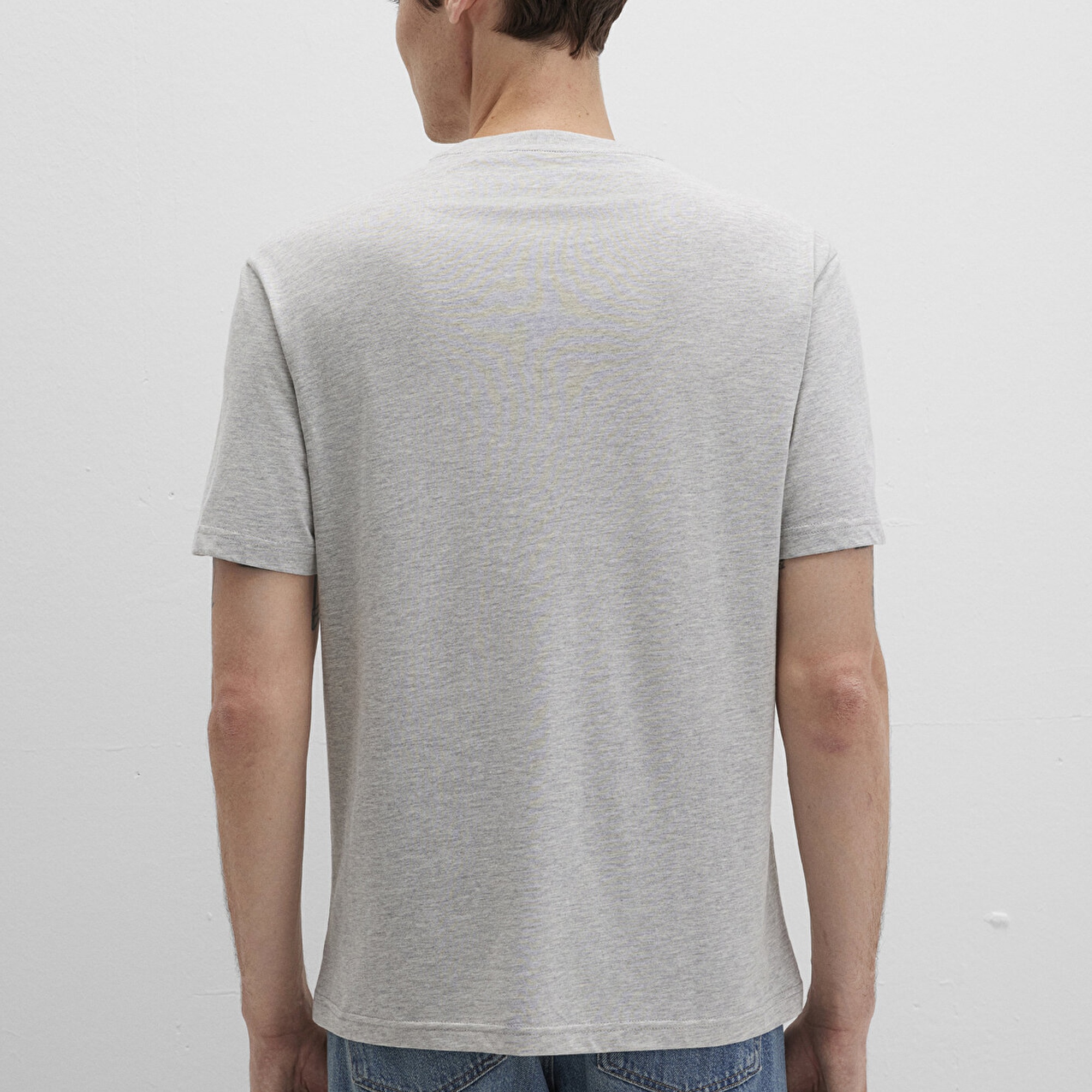 Mavi Mavi Logo Baskılı Gri Tişört Loose Fit / Bol Rahat Kesim 0611711-80196