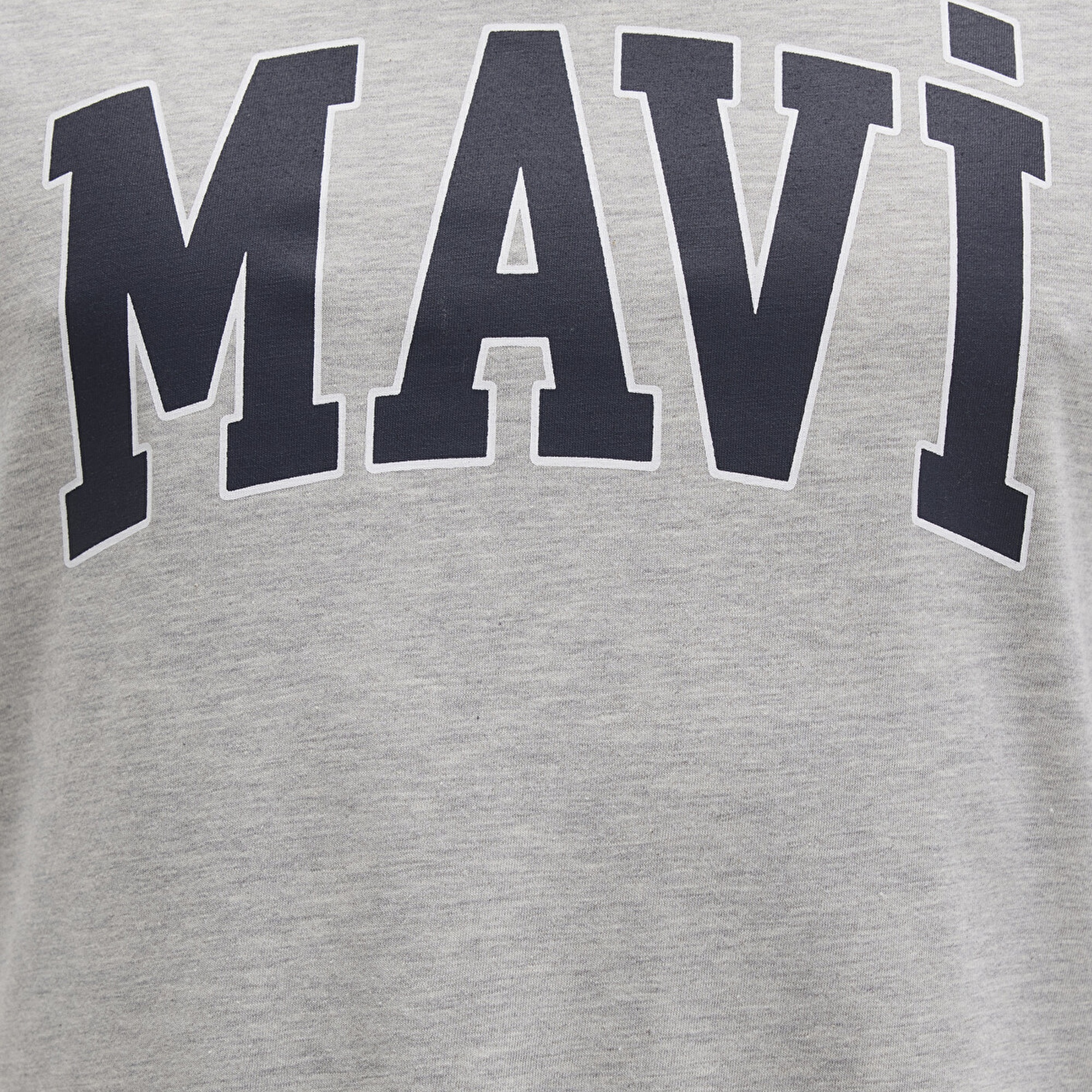 Mavi Mavi Logo Baskılı Gri Tişört Loose Fit / Bol Rahat Kesim 0611711-80196