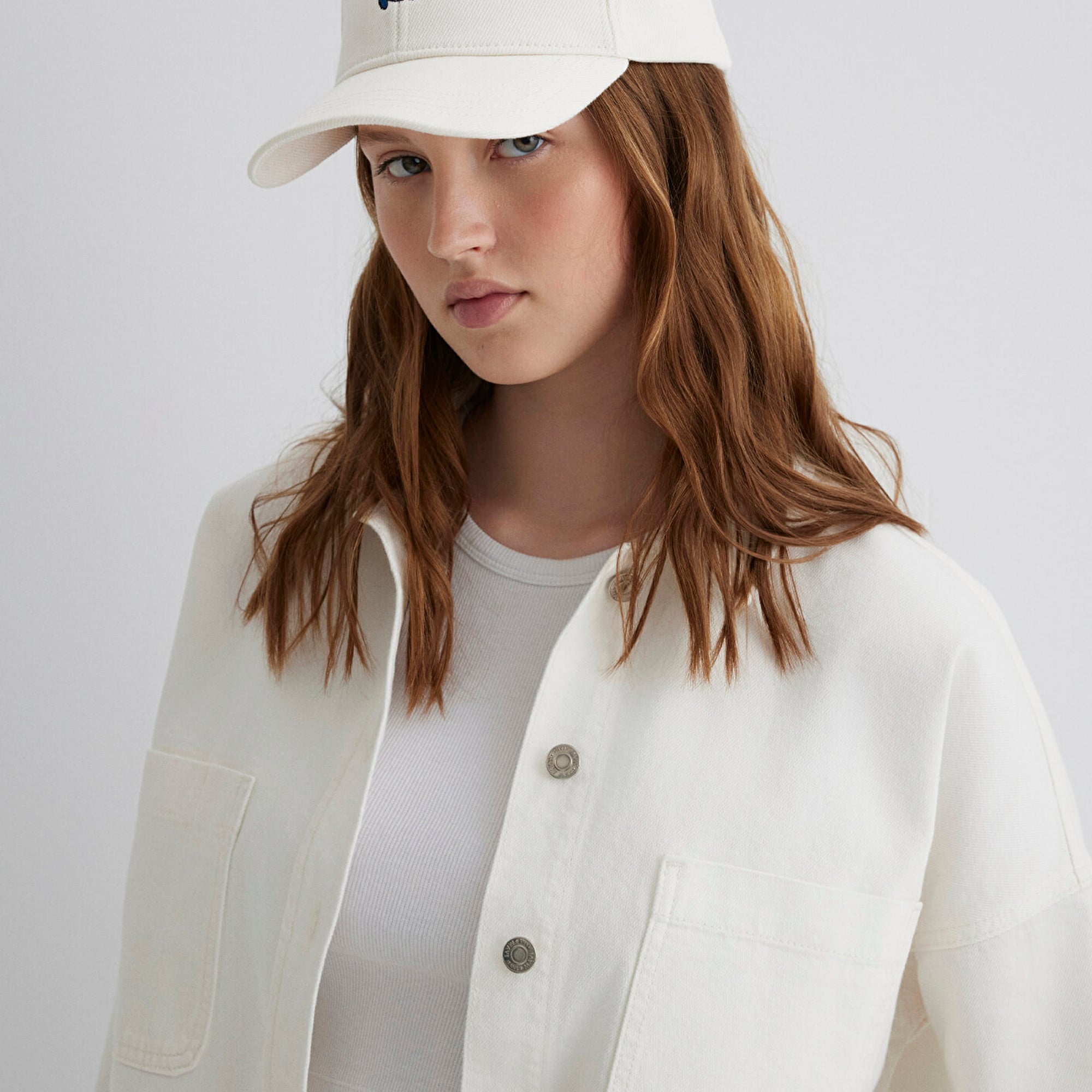 Mavi Kaplumbağa Nakışlı Ekru Şapka 1913011-28458