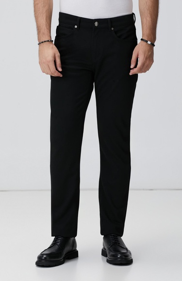  Network Erkek Siyah Casual Pantolon