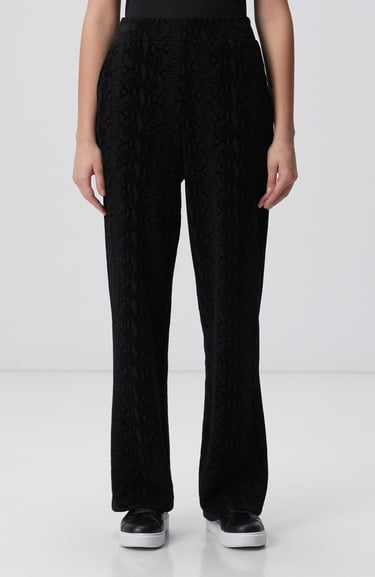  Network Kadın Siyah Baskılı Eşofman