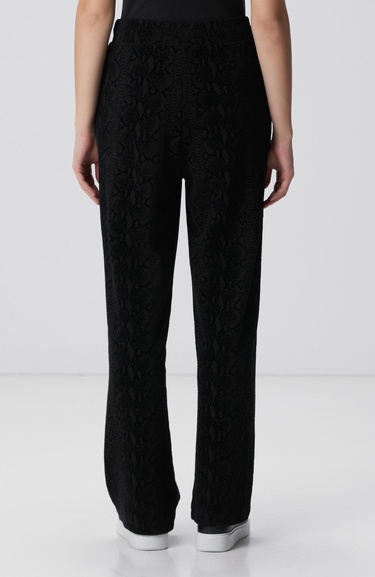  Network Kadın Siyah Baskılı Eşofman