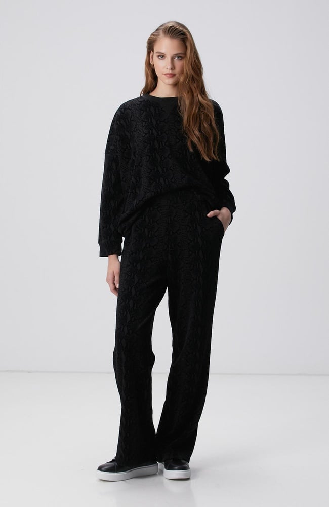  Network Kadın Siyah Baskılı Eşofman