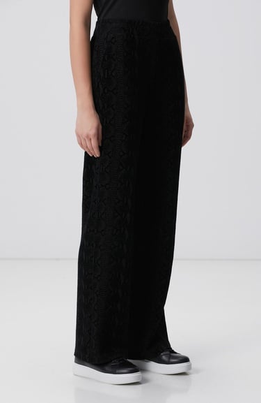  Network Kadın Siyah Baskılı Eşofman