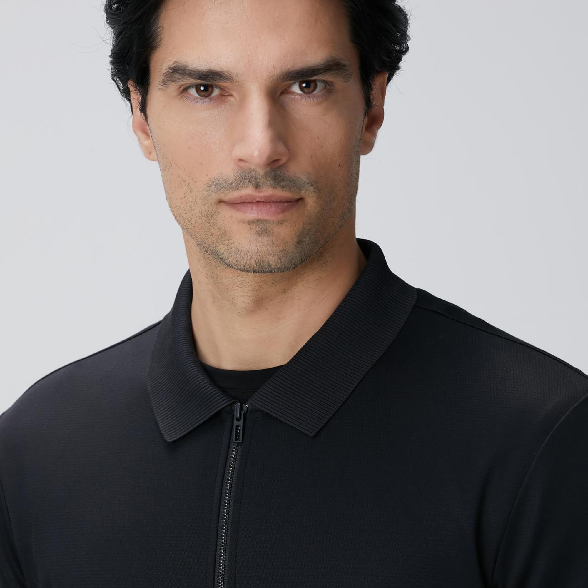 Network Erkek N-Tech Siyah Fermuarlı Örme Gömlek