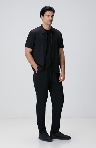  Network Erkek N-Tech Siyah Fermuarlı Örme Gömlek