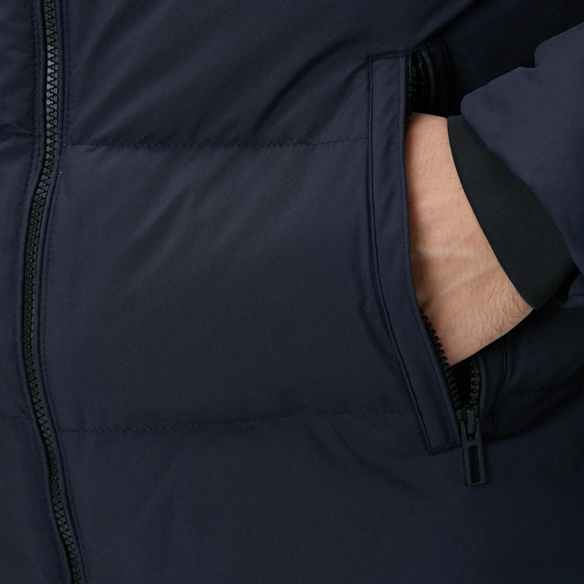 Network Erkek Lacivert Kapüşonlu Puffer Mont