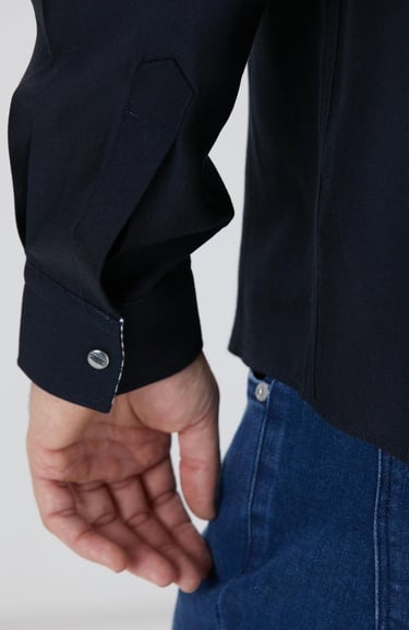  Network Erkek Koyu Lacivert Çıtçıtlı Gömlek