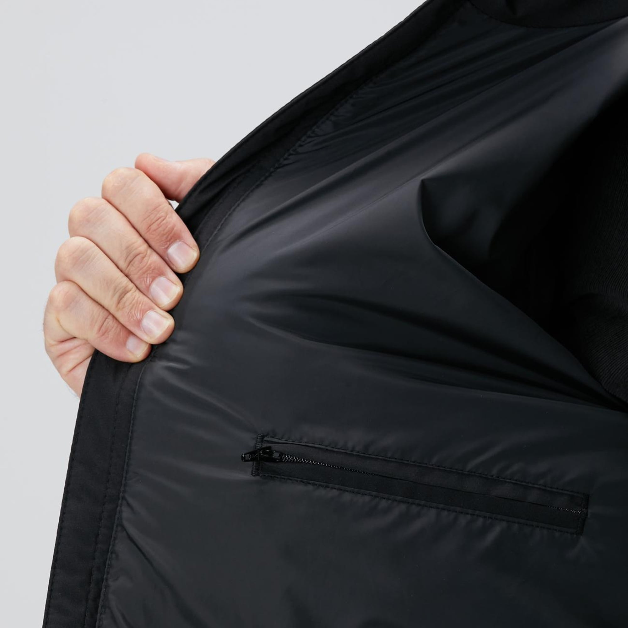 Network Erkek Siyah Kapüşonlu Puffer Mont