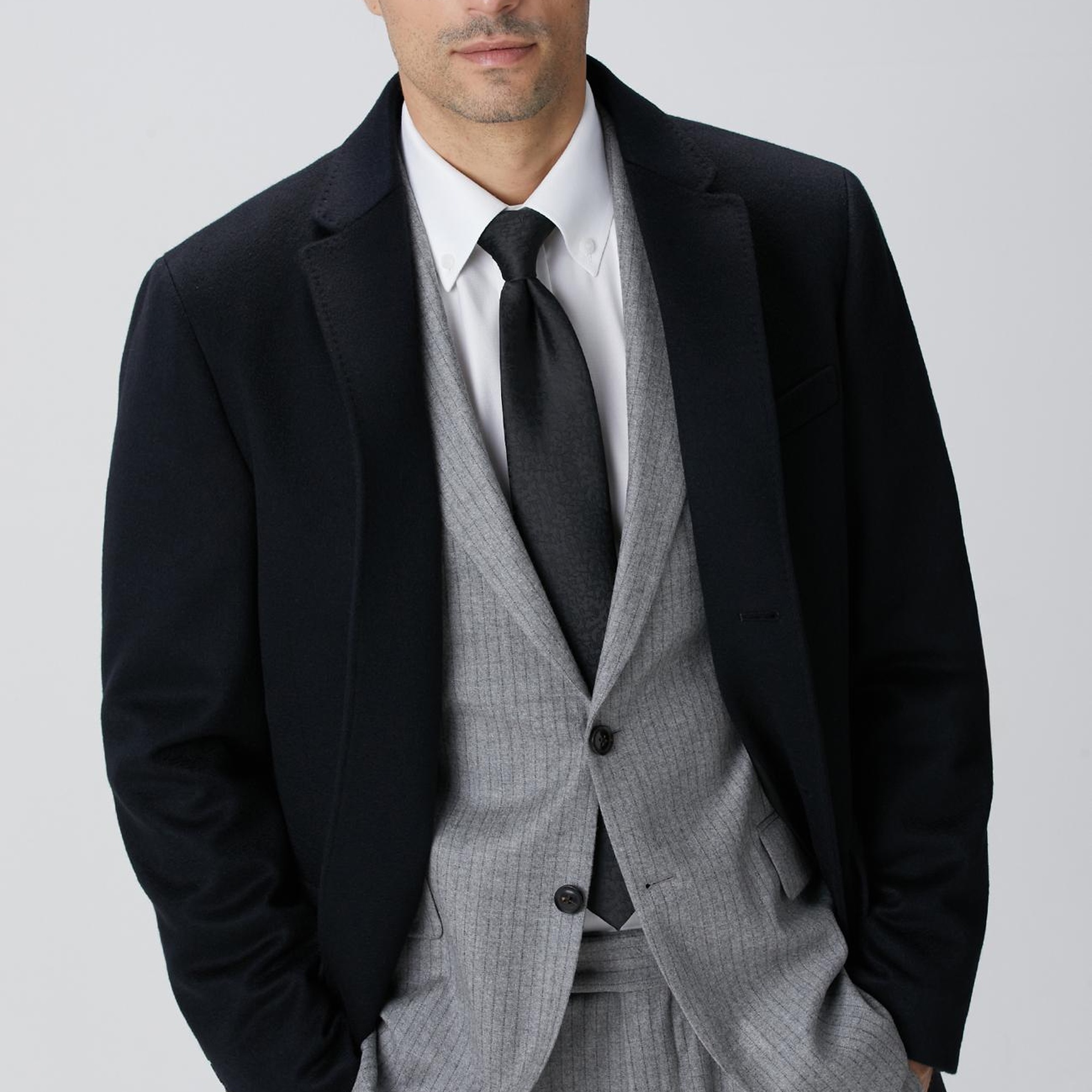 Network Erkek Limited Siyah Kaşmir Palto