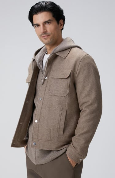  Network Erkek Bej Yün Karışımlı Mont