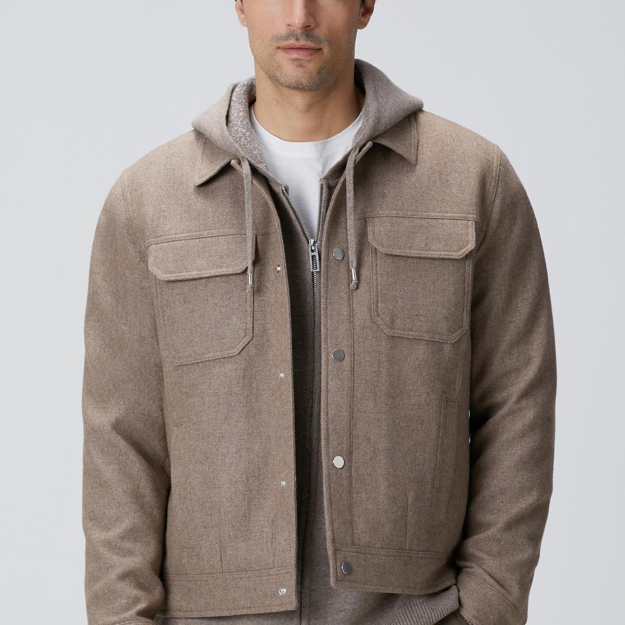 Network Erkek Bej Yün Karışımlı Mont