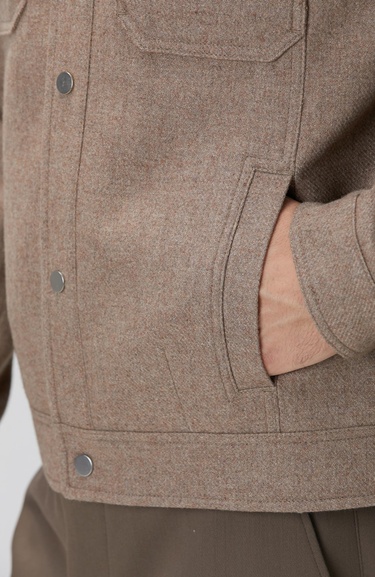  Network Erkek Bej Yün Karışımlı Mont