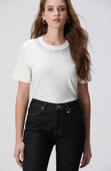  Network Kadın Kırık Beyaz T-shirt