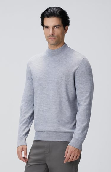  Network Erkek Gri Melanj Yün Karışımlı Kazak