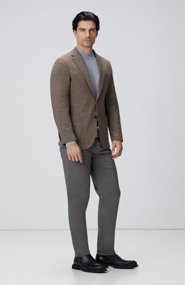  Network Erkek Gri Melanj Yün Karışımlı Kazak