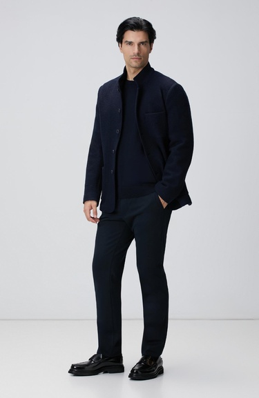  Network Erkek Lacivert Yün Karışımlı Triko Kazak