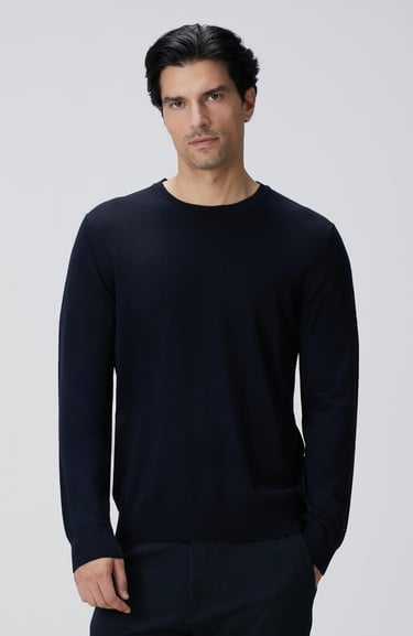  Network Erkek Lacivert Yün Karışımlı Triko Kazak