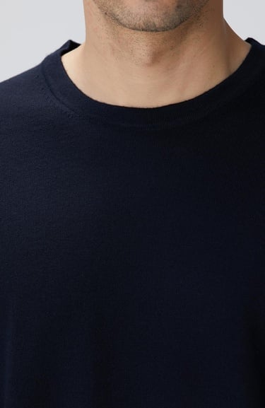  Network Erkek Lacivert Yün Karışımlı Triko Kazak