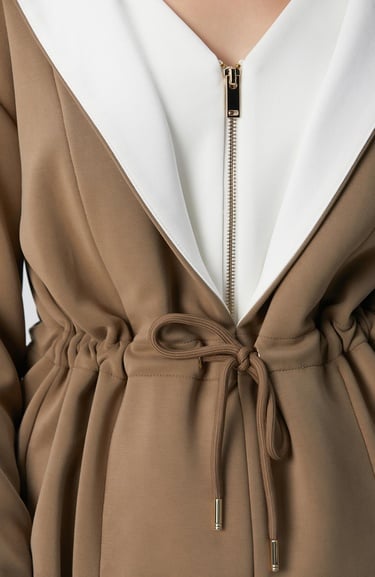  Network Kadın Haki Model Karışımlı Örme Ceket