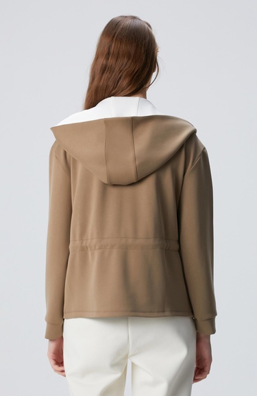  Network Kadın Haki Model Karışımlı Örme Ceket