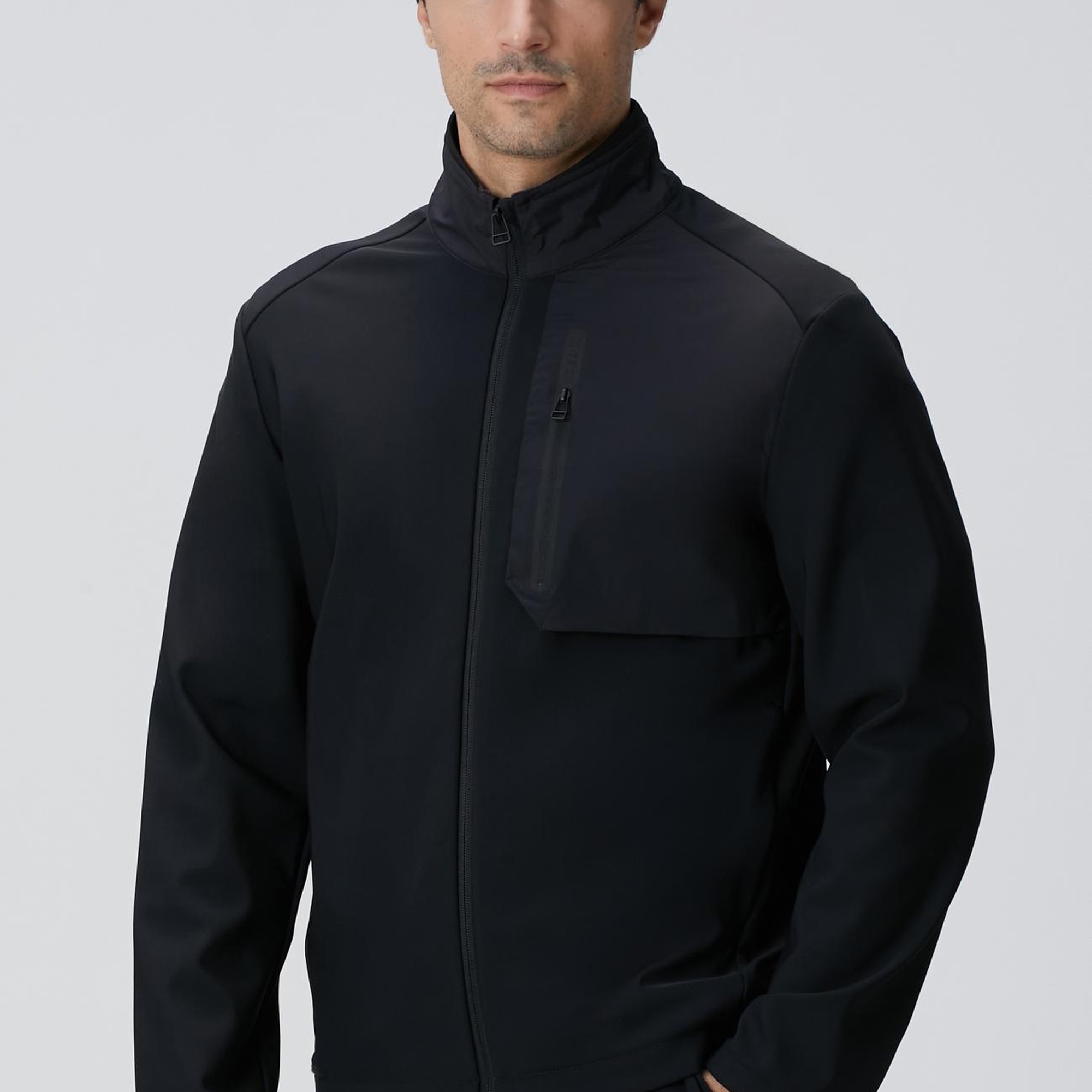 Network Erkek Siyah N-Tech Göğüste Cep Detaylı Mont