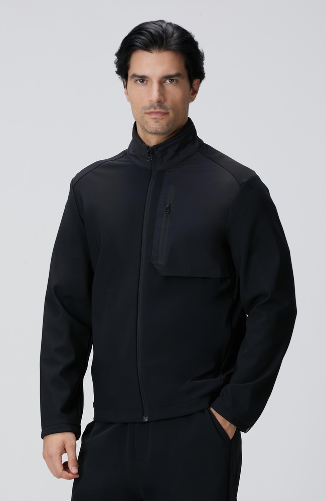  Network Erkek Siyah N-Tech Göğüste Cep Detaylı Mont