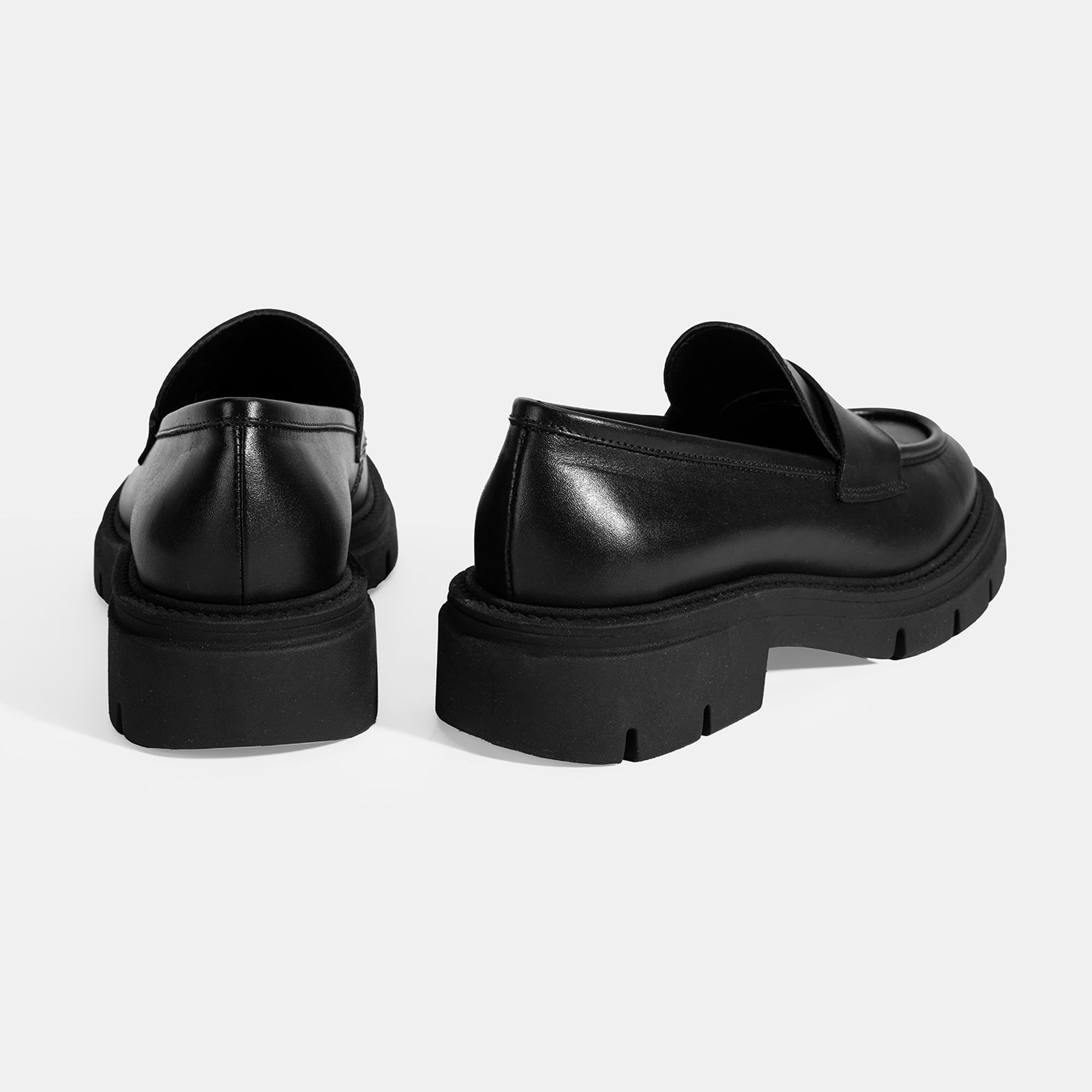 Kadın Siyah Deri Loafer