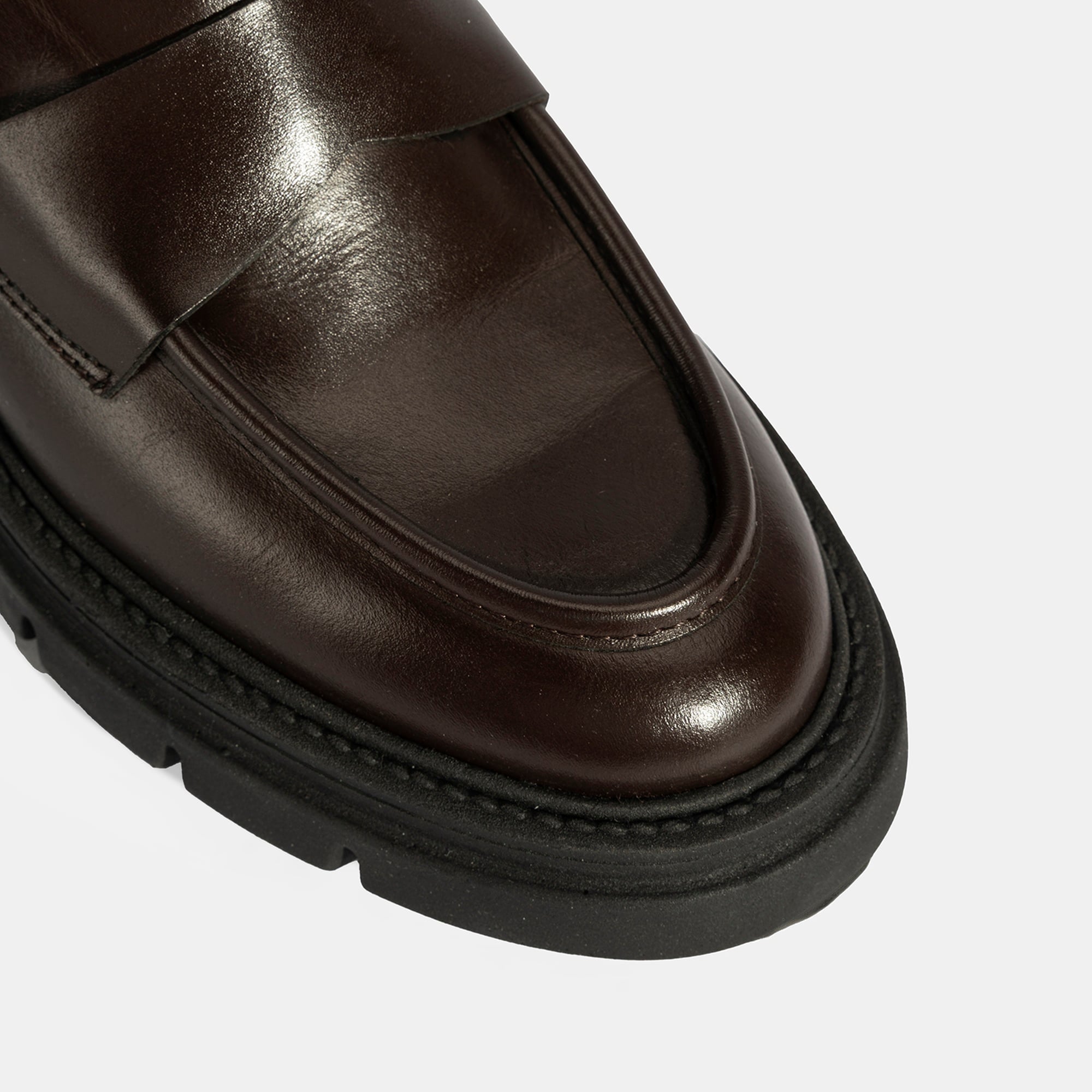 Kadın Kahve Deri Loafer