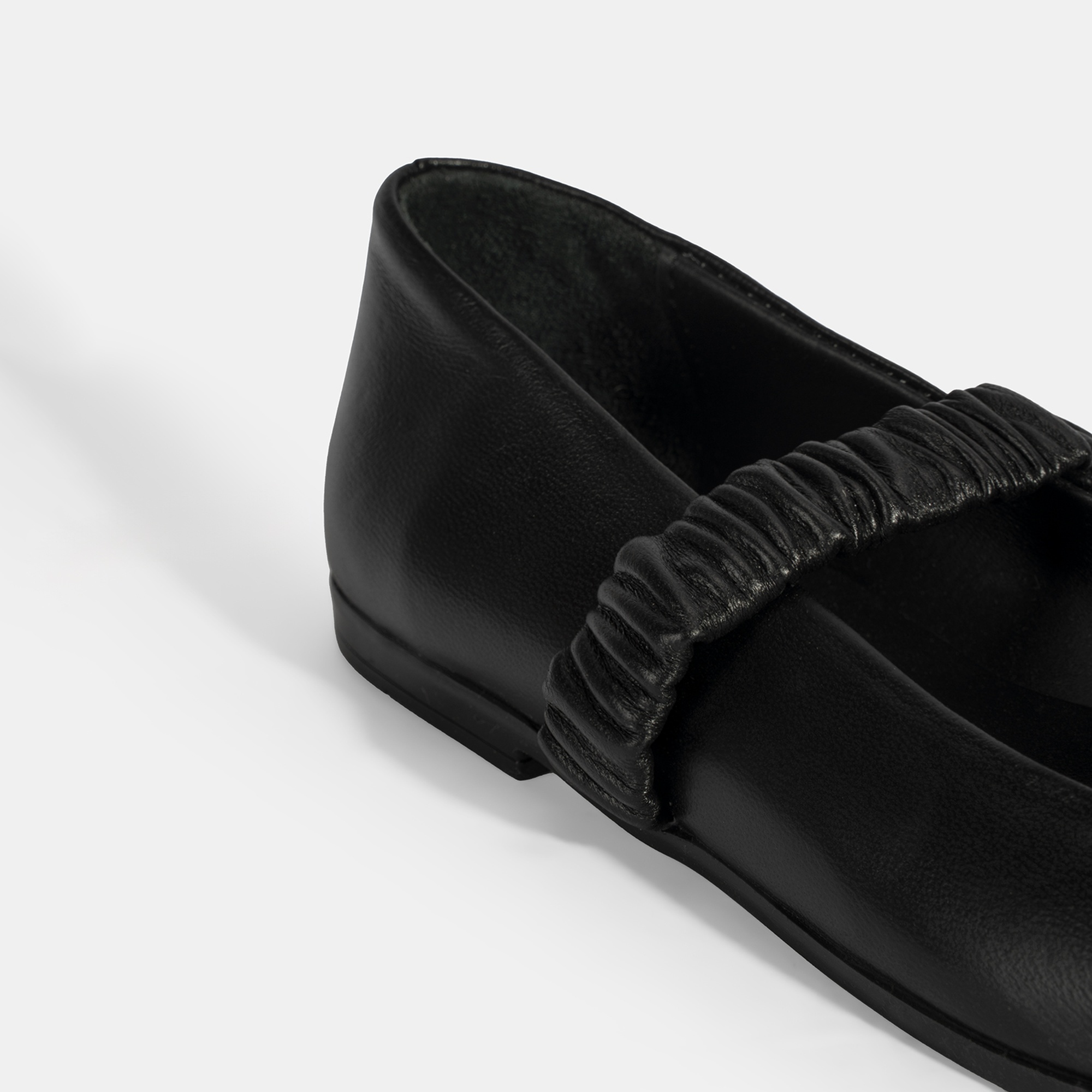 Kadın Siyah Mary Jane Deri Babet