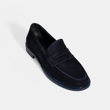  Kadın Lacivert Süet Loafer