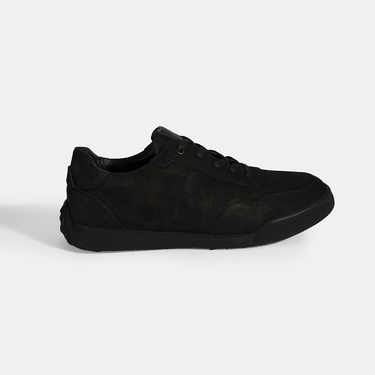  Erkek Siyah Bağcıklı Deri Spor Ayakkabı