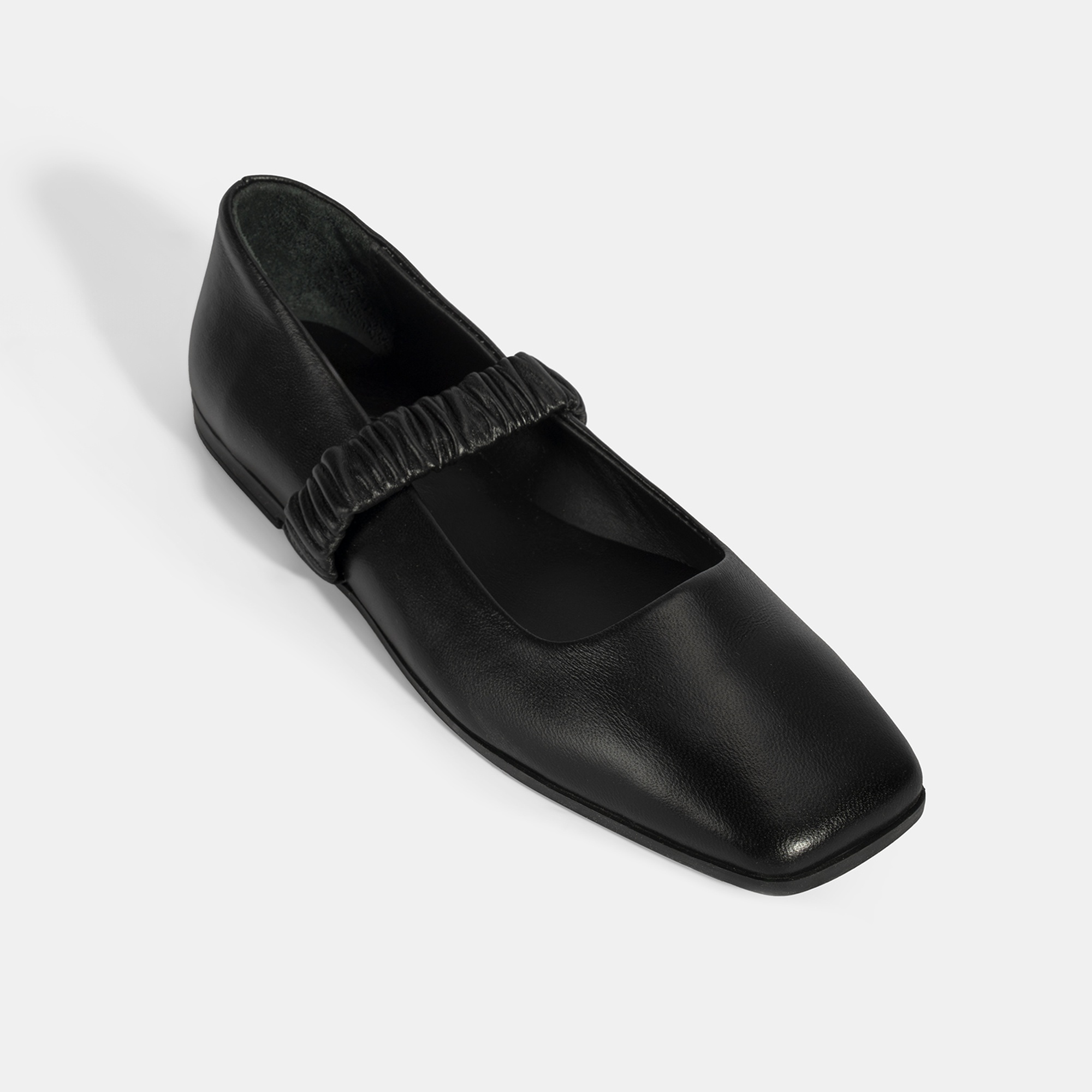 Kadın Siyah Mary Jane Deri Babet