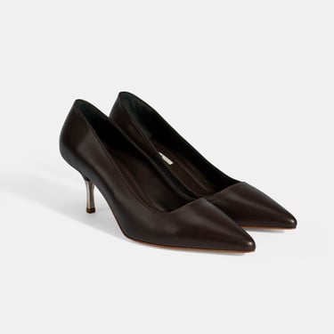  Kadın Kahve Deri Stiletto