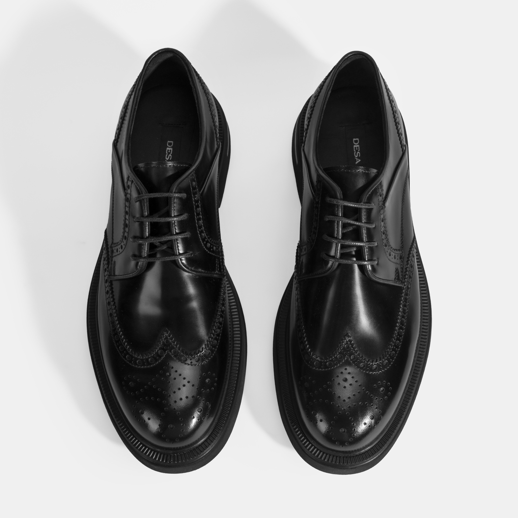 Erkek Siyah Bağcıklı Klasik Deri Ayakkabı