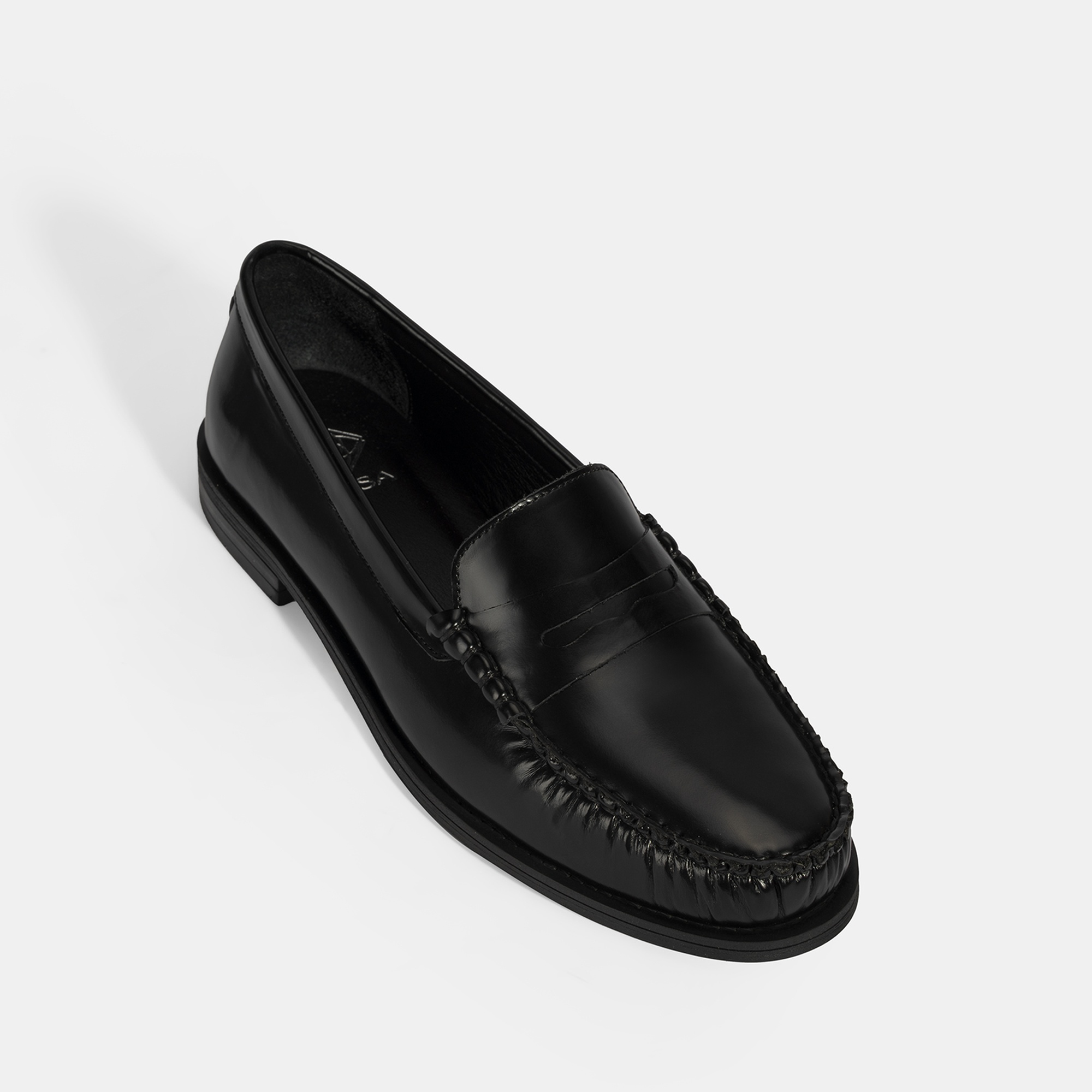 Kadın Siyah Klasik Deri Loafer