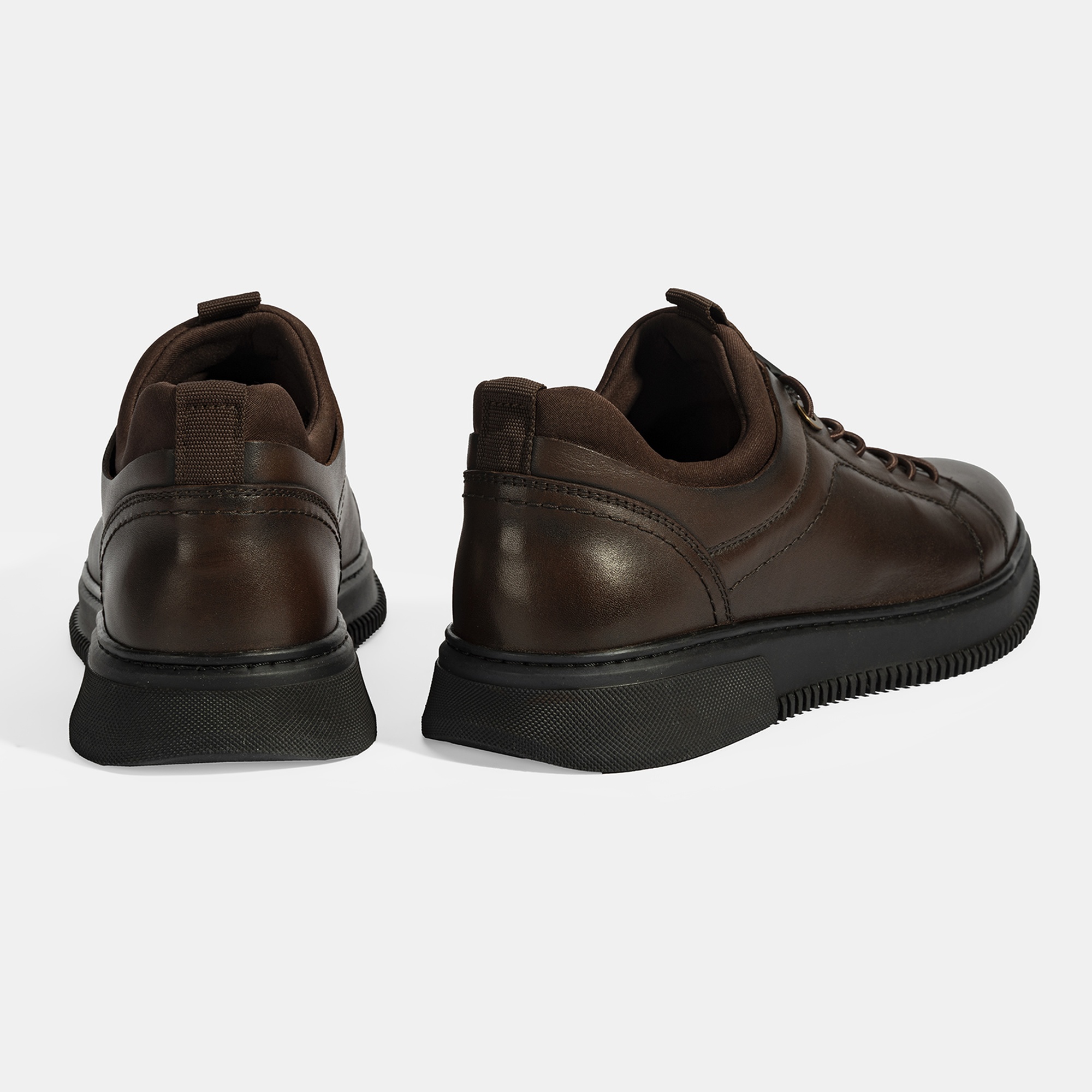 Erkek Kahve DesaComfort Bağcıklı Deri Günlük Ayakkabı