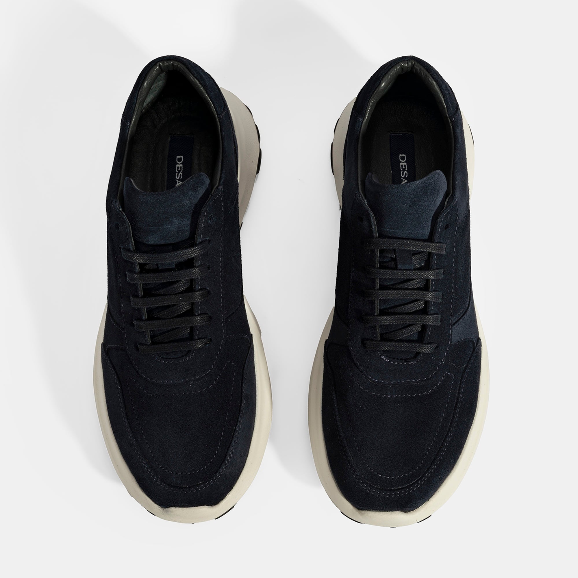 Erkek Lacivert Bağcıklı Süet Spor Ayakkabı