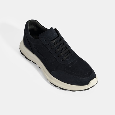  Erkek Lacivert Bağcıklı Süet Spor Ayakkabı