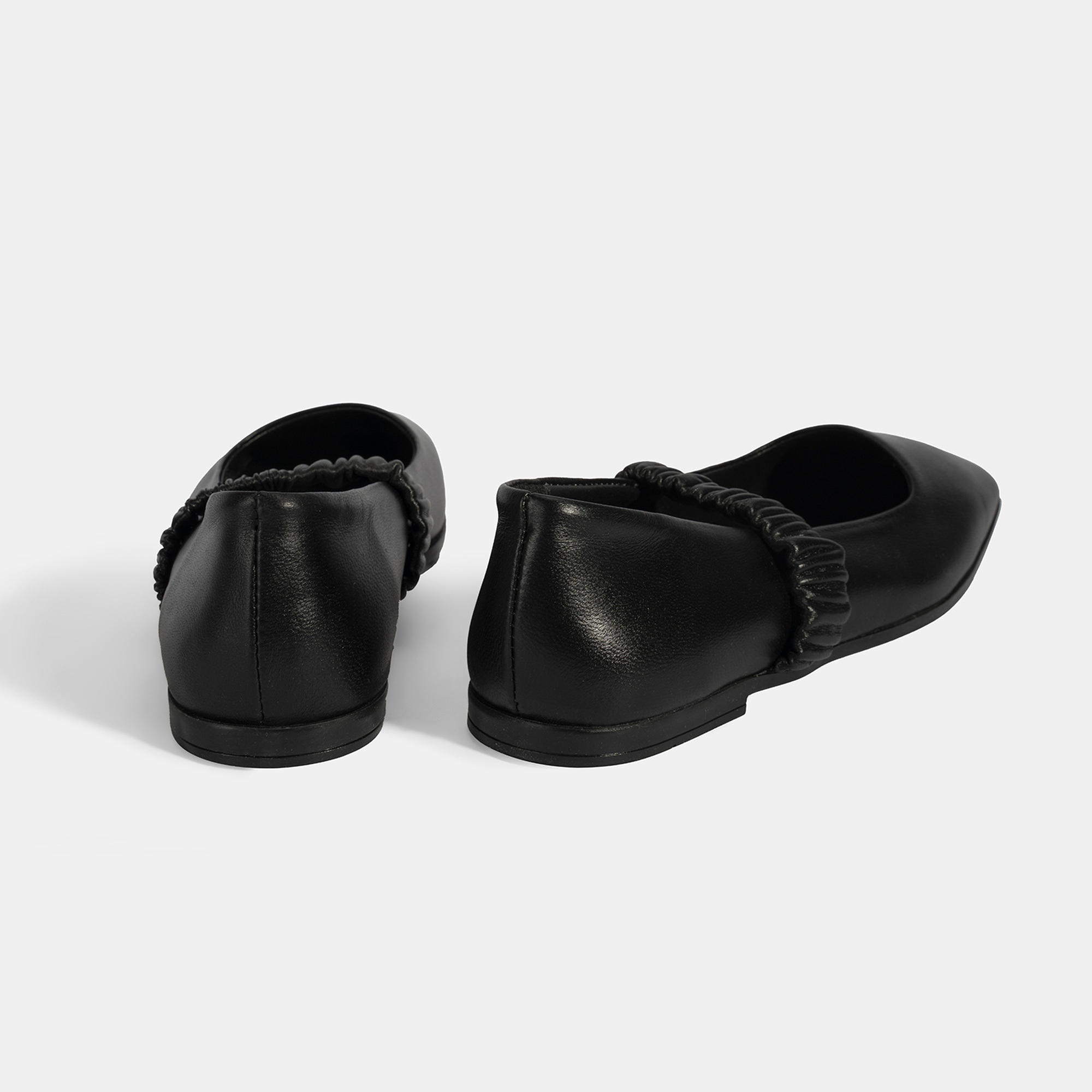 Kadın Siyah Mary Jane Deri Babet