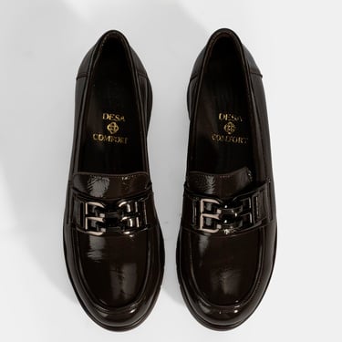  Kadın Kahve DesaComfort Toka Detaylı Deri Ayakkabı