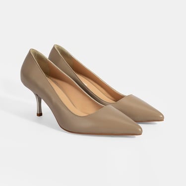  Kadın Vizon Deri Stiletto