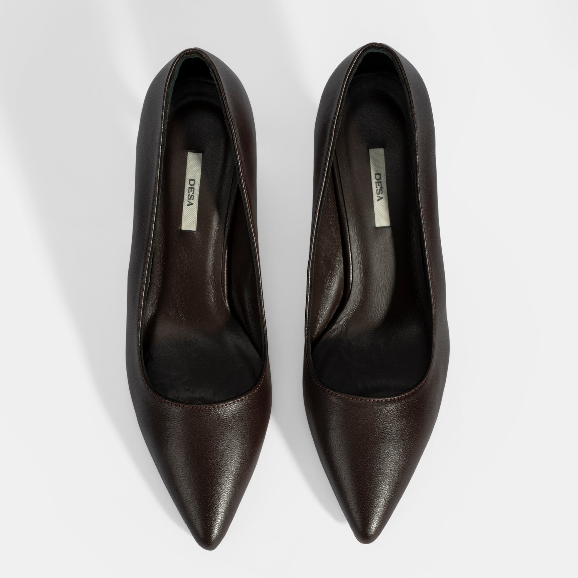 Kadın Kahve Deri Stiletto