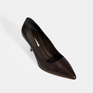  Kadın Kahve Deri Stiletto