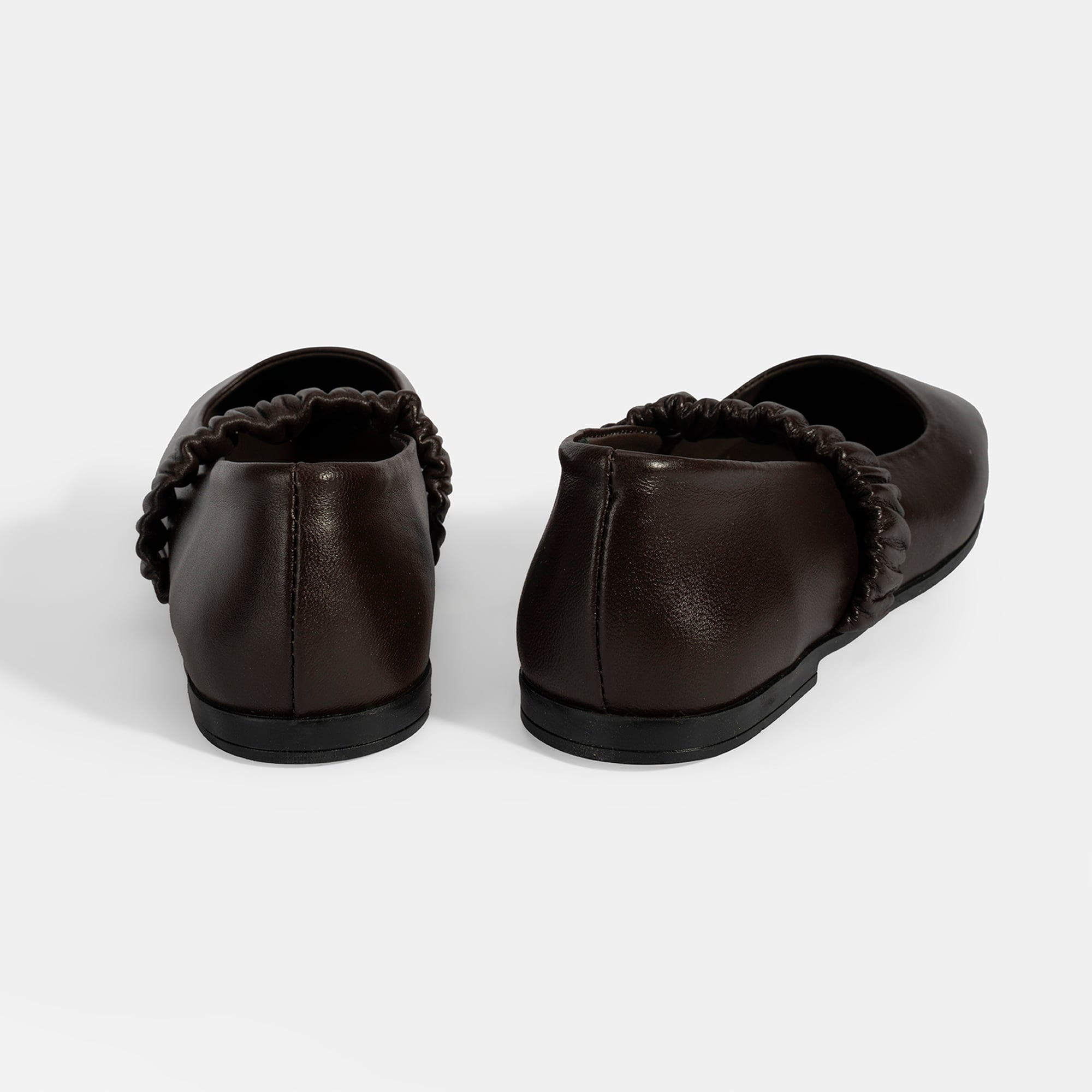 Kadın Kahve Mary Jane Deri Babet