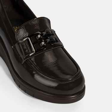  Kadın Kahve DesaComfort Toka Detaylı Deri Ayakkabı